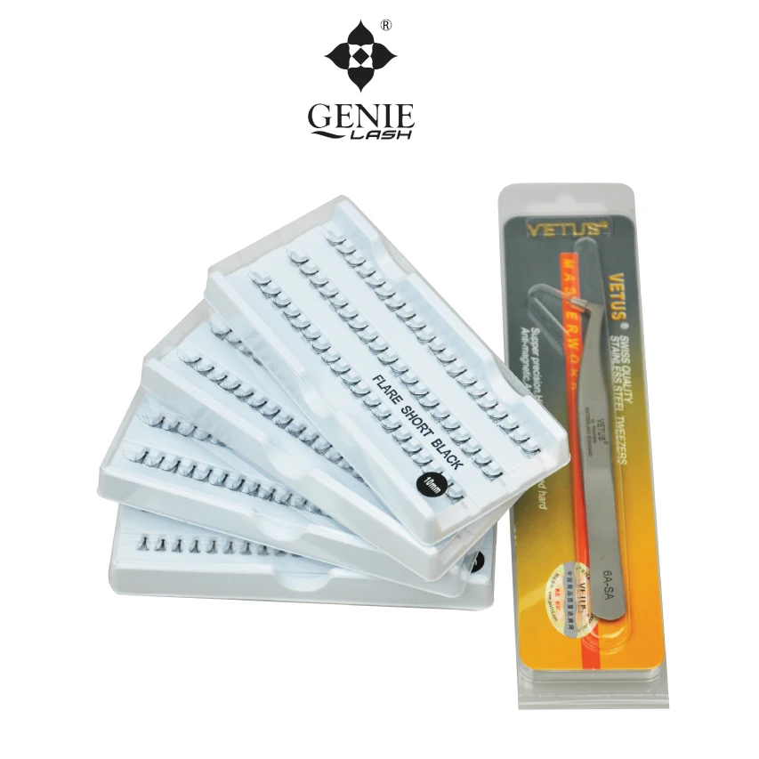 No.Set 6 Individual Eyelash Extension Kit with 8/10/12/14mm False