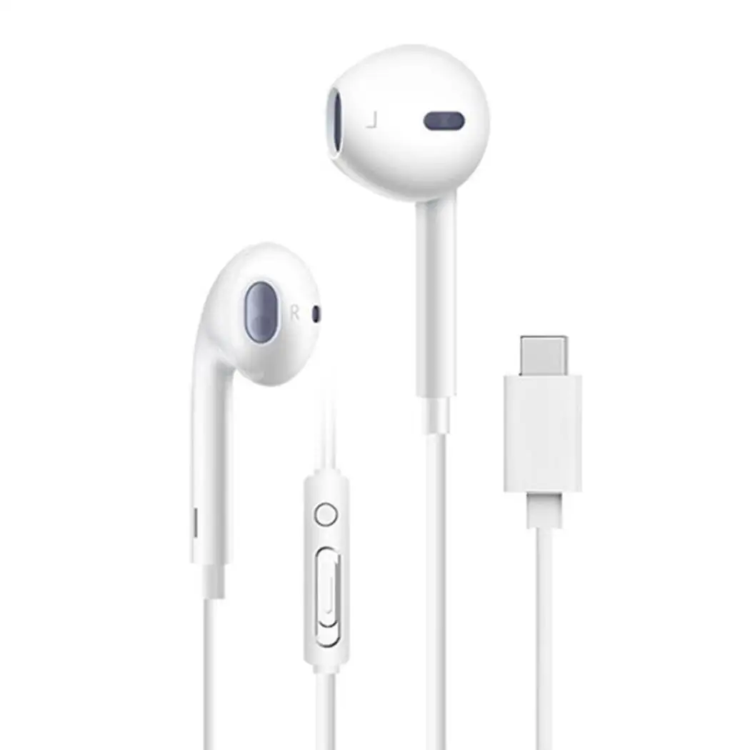 

USB Type-C Wired Headphones In Ear Music Earphone Smart Phone Earbuds Headset In-line Control with Mic for xiaomi huawei samsung