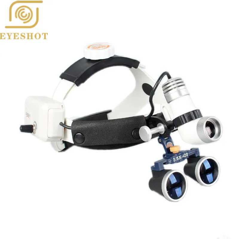Medical Headlamp High Brightness Headband Binocular Medical Surgical Dental Loupes with Led Headlight-A (2)