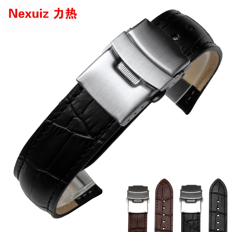 

18|19|20|22mm New Arrival Watchband ,High-quality Genuine Leather, Watch Accessories leather straps with Stainless steel buckle