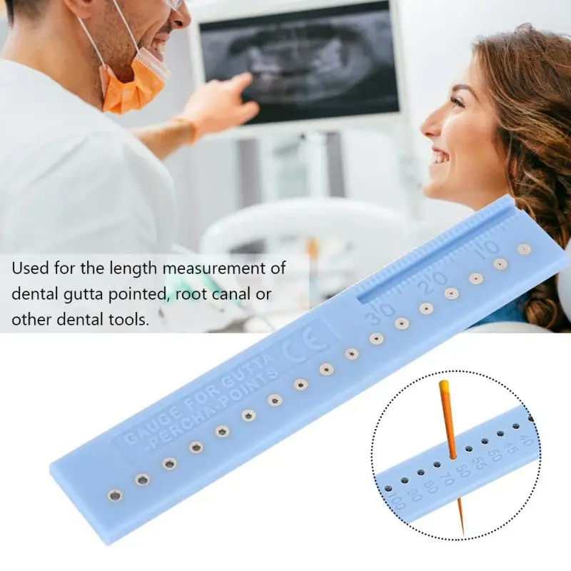 

New Gutta Percha Points Span Measure Scale Root Canal Measuring Ruler Dental Tool Instruments Dentist Whitening Instrument Ruler