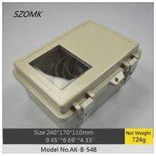 1 шт. szomk электронный diy водонепроницаемый корпус 240x170x110 мм пластиковая коробка с шарниром Лидер продаж Водонепроницаемая проектная коробка