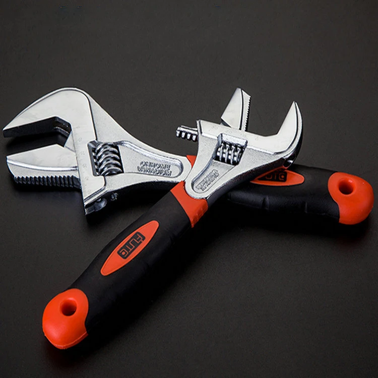 255mm Wide mouth tube clamp type adjustable wrench wrench live dual use