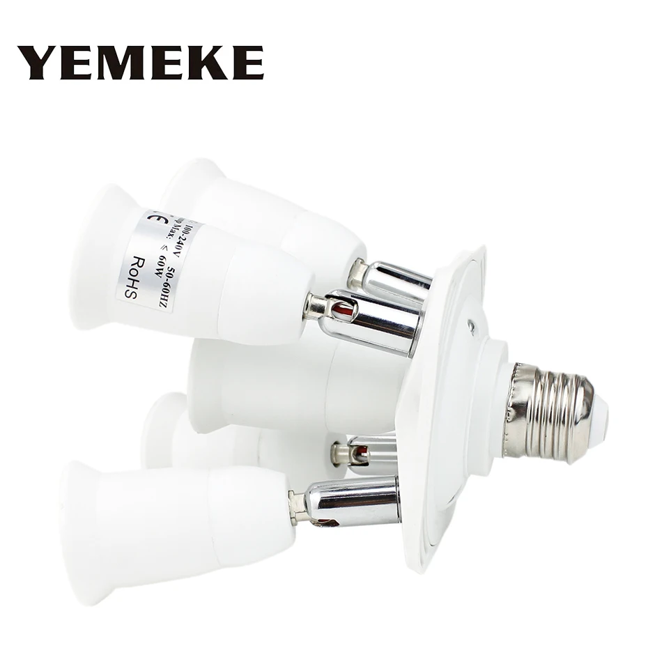 

1 to 5 Light Adapter Lamp Holder Converters Holder E27 to E27 Socket Splitter LED Lighting Lamp Split Adapter Bulb Holders Base