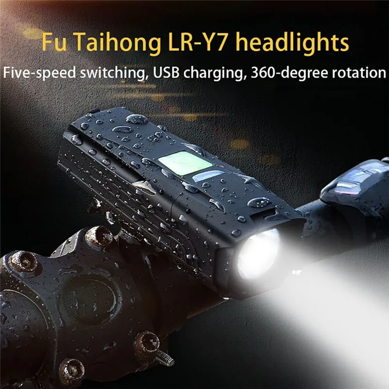 USB Torch Flashlight Rechargeable LED Bicycle Bright Front Headlight Lamp IP65 Waterproof Torch Led 450 LM Zaklamp 40MR1102