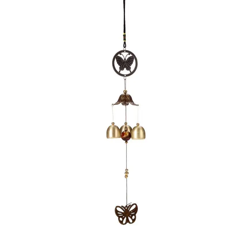 BESTOYARD, Ретро Медный колокольчик, металлические ветряные колокольчики в стиле бабочки для патио, крыльца, сада, заднего двора