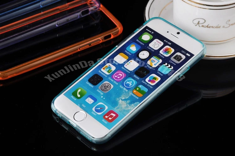 Claro de Tpu para Iphone 2 em 1 4.7 de Polegada de Telefone Tpu + Capa Lote Fino Colorido Transparente Case 6 Voltar Dura pc Via Dhl 100 Pçs - 5 Cheap Caso de telefone & Covers