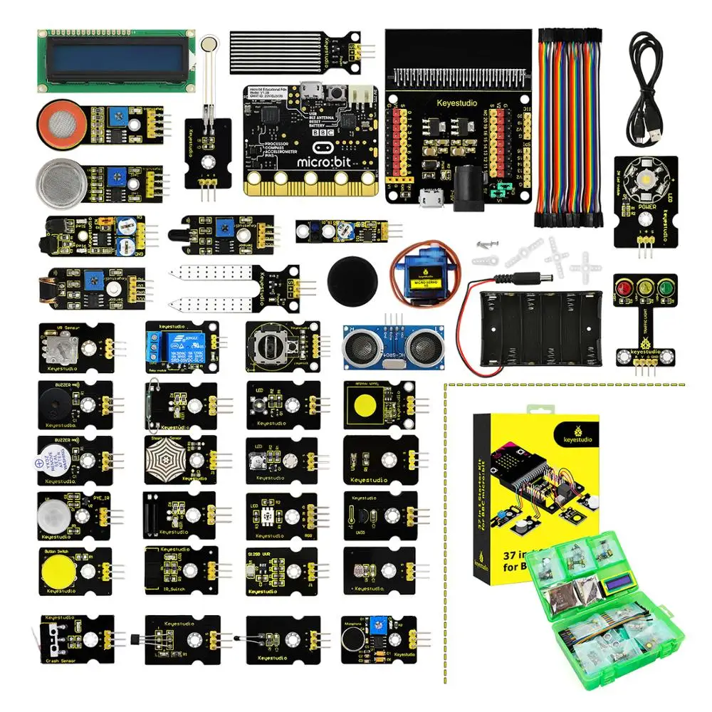 Keyestudio 37 в 1 датчик стартовый комплект с микро: битная плата для BBC Micro: бит DIY проекты