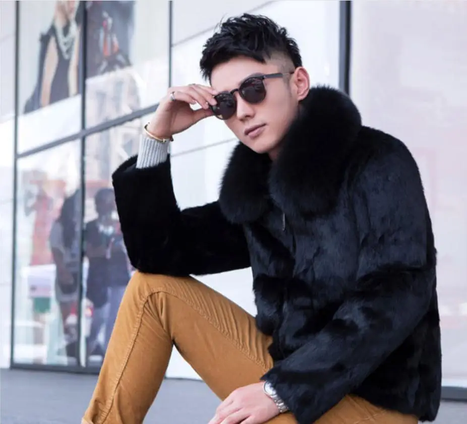 Новинка, S/6Xl, мужские куртки из искусственного меха, большой размер, черный/кофейный, мужской воротник-стойка, искусственный мех, верхняя одежда, зима-осень, меховая одежда, K513