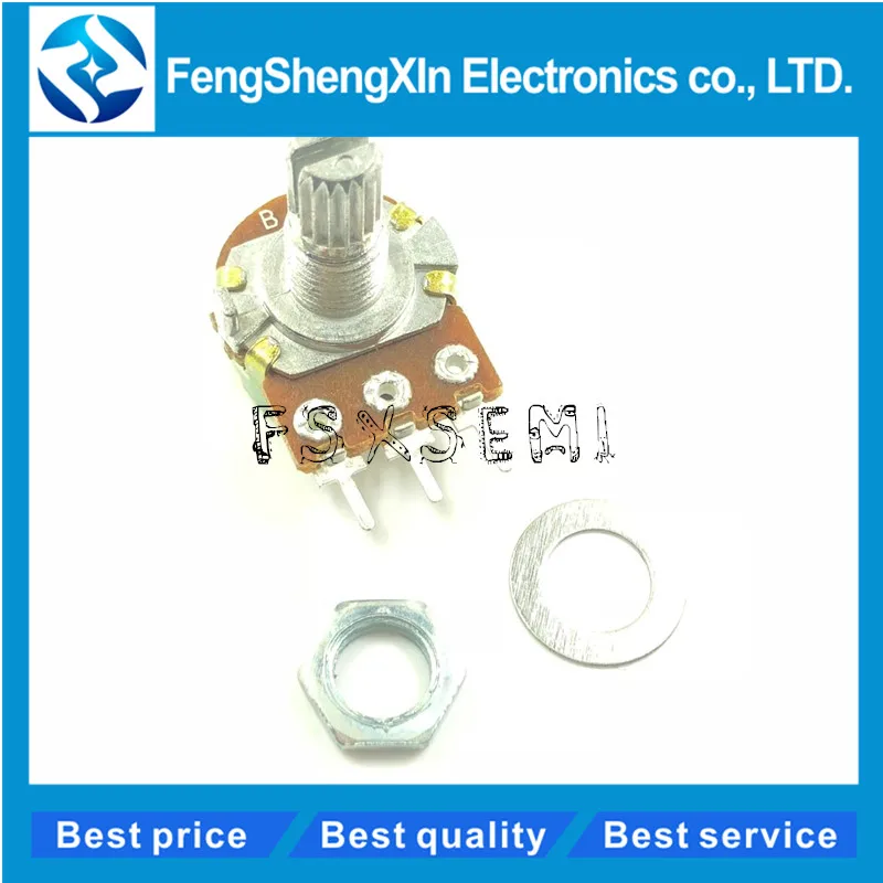 5sets WH148 B1K B2K B5K B10K B20K B50K B100K B250K B500K B1M 3pin 15mm 1K 2K 5K 10K 20K 50K 100K 500K 1M for Arduino +AG2 cap