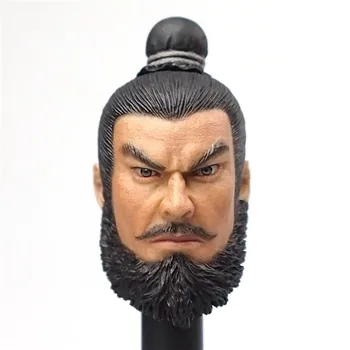 

1/6 Head Sculpt Three Kingdoms Zhang Fei Moustache face Head Carving Model For 12" Action Figure