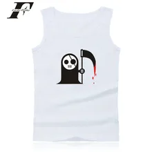 Luckyfridayf Bleach мультфильм печати Фитнес Бодибилдинг Безрукавки для женщин Для мужчин wo Для мужчин черный/белый рукавов тренировки Летняя майка