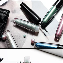 Подводка для глаз блестящая цветная подводка для глаз Водонепроницаемая долговечная мягкая быстрая/быстросохнущая легкая в носке Мерцающая ручка для макияжа глаз