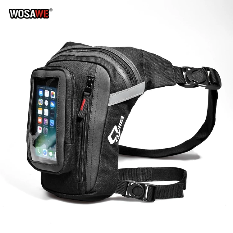 

CUCYMA Motorcycle Drop Leg Bag Waterproof Nylon Motorcycle Bags Motorbike Riding Knight Waist Bag Fanny Pack with Touch Screen