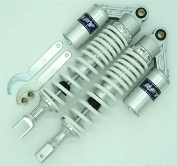 

13.8inch 350mm 1Pair Air Shock Absorber Motorcycle FOR Honda CB 750 RD 350 CB Series Rear Suspension Silver+white