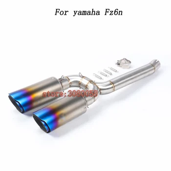

FZ6S FZ6N Motorcycle Exhaust Muffler pipe Connecter Middle Pipe For Yamaha FZ-6N FZ-6S FZ6 Exhaust Link Pipe Without Exhaust