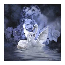 На заказ Алмазная картина любителей картина Лебедь вышивка крестиком Санта Клаус Снеговик hibah домашний декор diy pintura Алмазная мозаика Круз