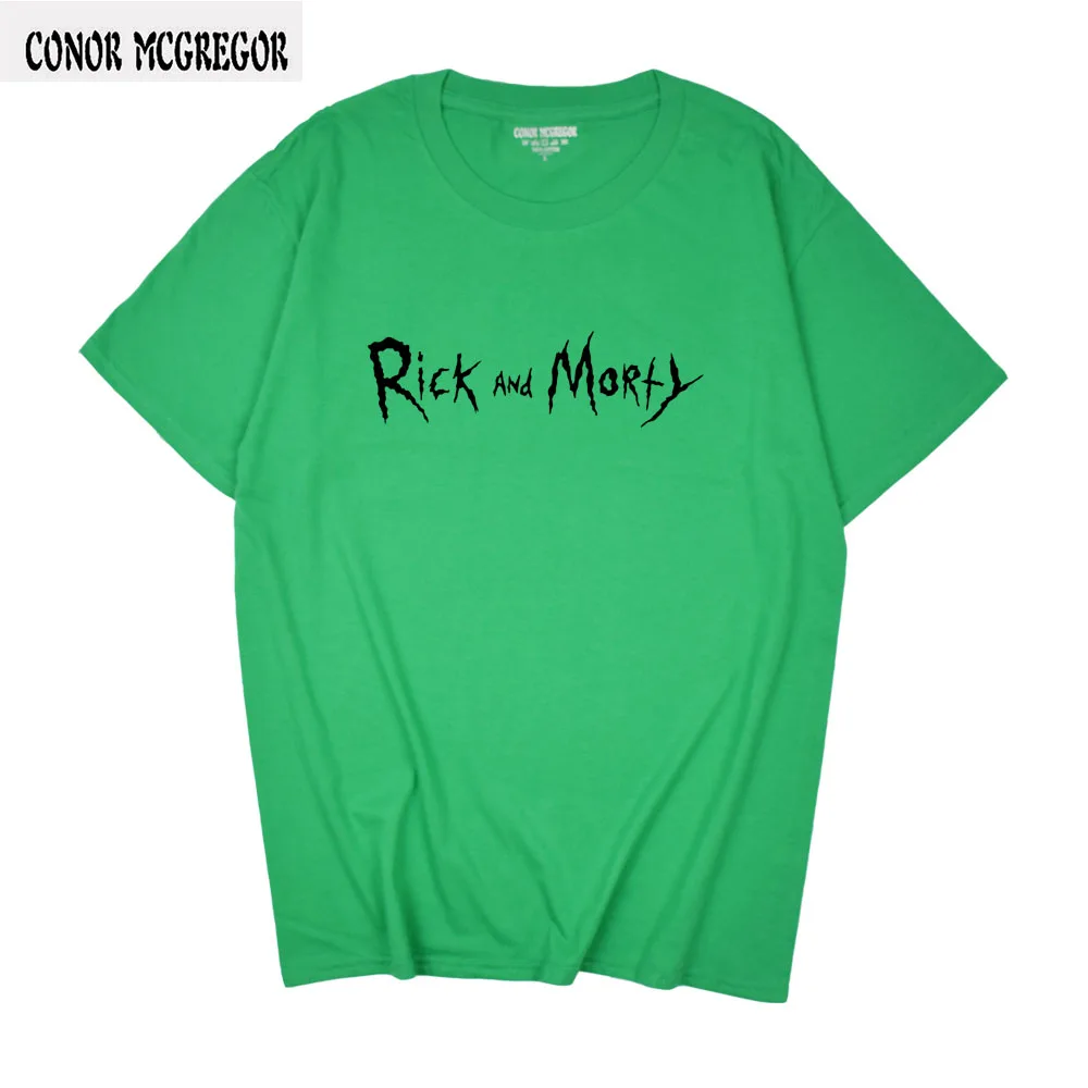 Повседневная мужская футболка Рик и Морти мир homme новая брендовая одежда Рик Морти скейтборд футболка мужская летняя хлопковая майка - Цвет: Green-B