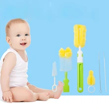 6 шт./компл. бутылки щетки губки нейлоновая щетка чашка для молока воды Чистка соски щетки для соски комплект BM88