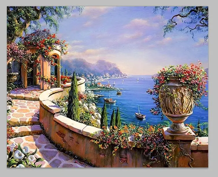 Frameless painting by numbers paint by number for home decor PBN for