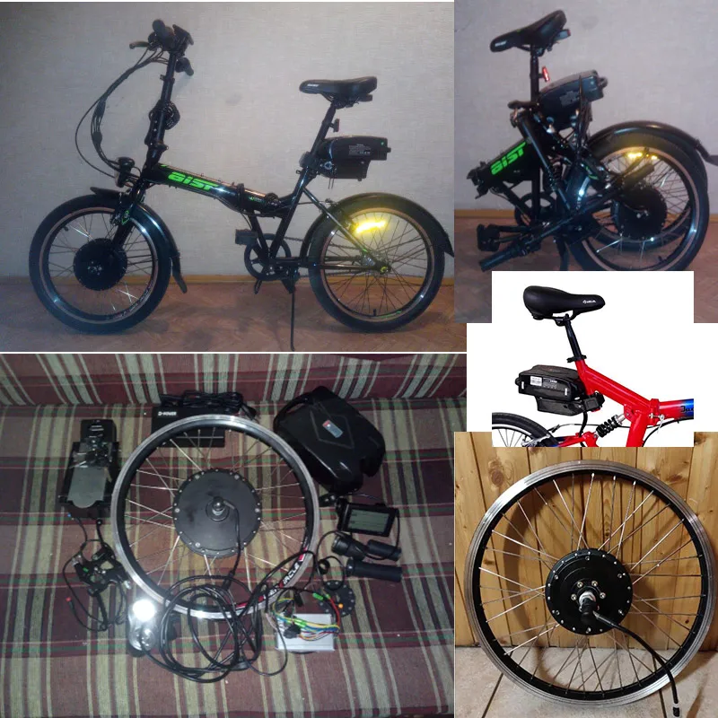 Top 36V 500W Electric Bike Kit for 20" 24" 26" 700C Wheel Motor Frog Battery LED LCD MTB ebike e bike Electric Bike Conversion Kit 4
