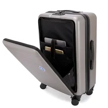 Фирменная Передняя открывающаяся тележка чемодан стильный чемодан с мезонином Дорожный чемодан-тележка для компьютера ноутбук 2" 22" 2" дюймов
