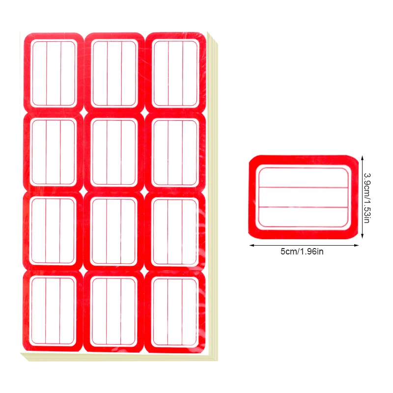 70 шт. офисная наклейка стикеры s канцелярская этикетка красный/синий прямоугольник самоклеющиеся рукописные этикетки пустой стикеры