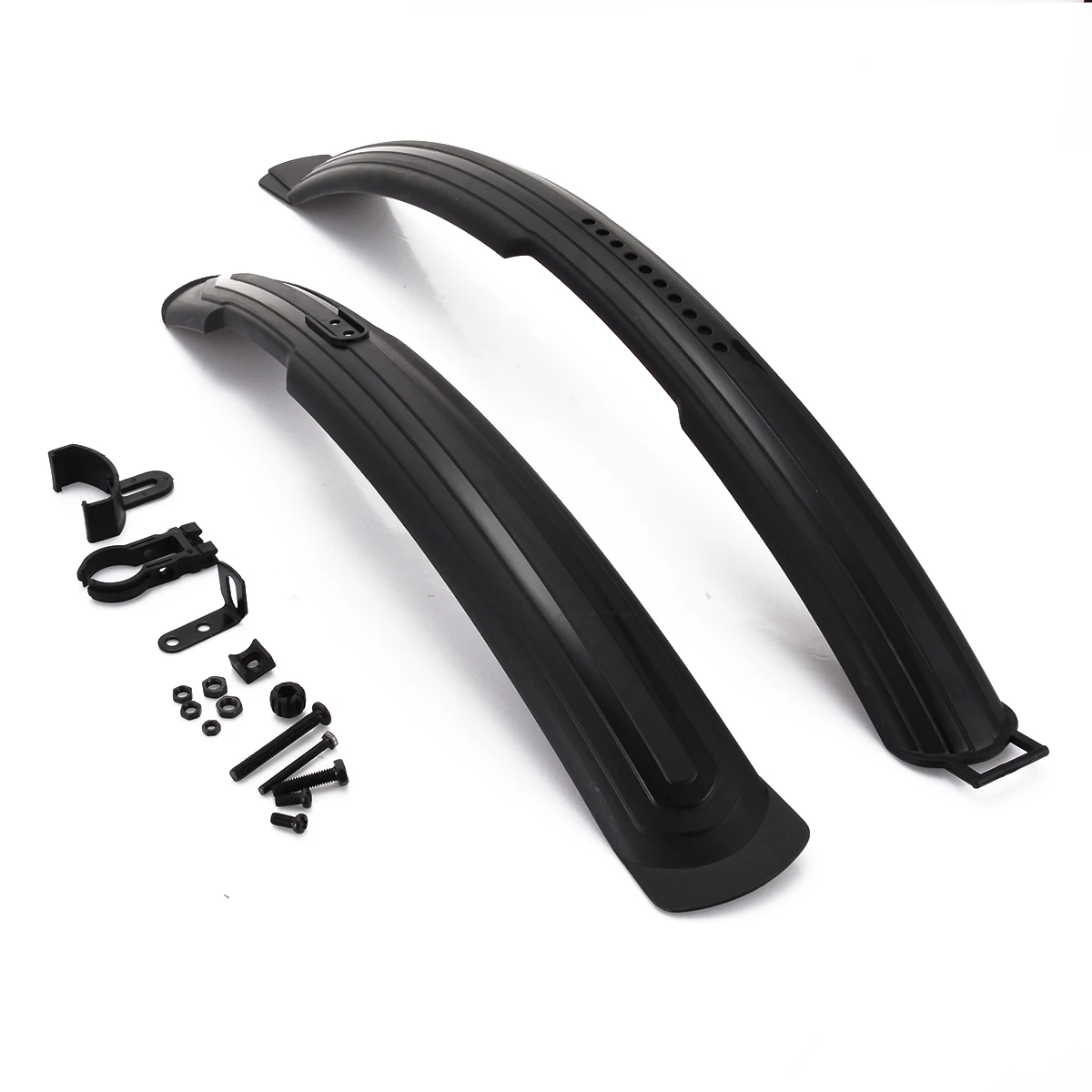 1 Pair Bicycle Mudguard MTB Mountain Bike Bicycle Mud Guards 24” 26” Front Rear Mudguards Set Cycling Fender Black High Quality