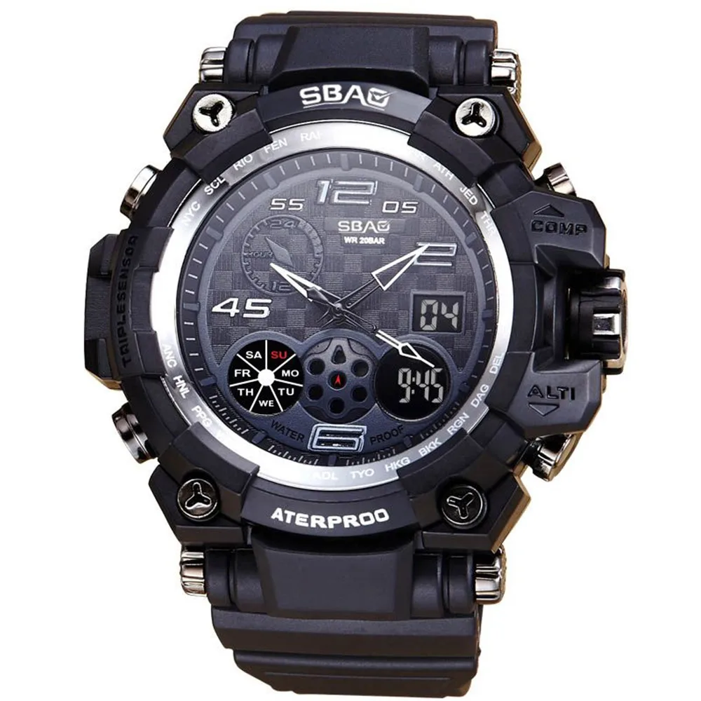 

Aimecor Quartz Wristwatches Watches Men pour LED Men Waterproof Sports Watches Shock Digital Led Watch With Home Y1211*