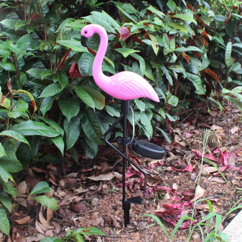 

LED Solar Powered Light Creative Flamingo Lawn lamp Light Control Outdoor Garden Park Sunlight Waterproof Practical Art Decor