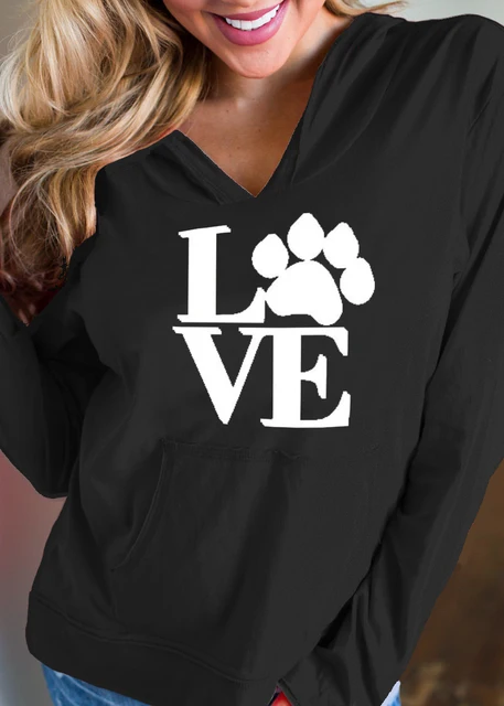 Aliexpress.com : Buy Fashion LOVE Bear Claw Print Women Hoodies Spring