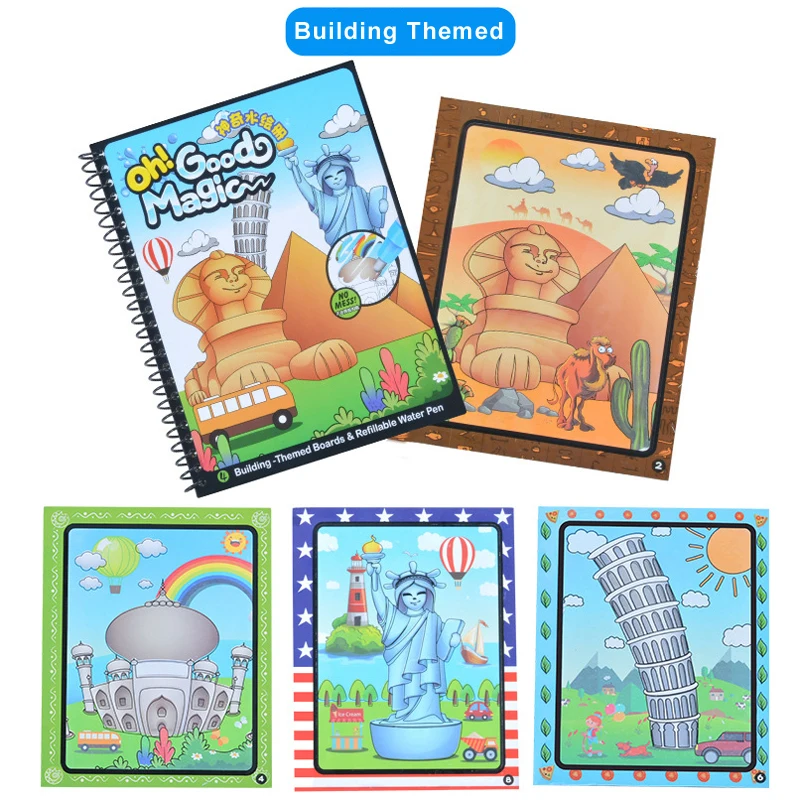 

Kids Painting Magic Water Drawing Book Water Coloring Book Water Drawing Book Doodle