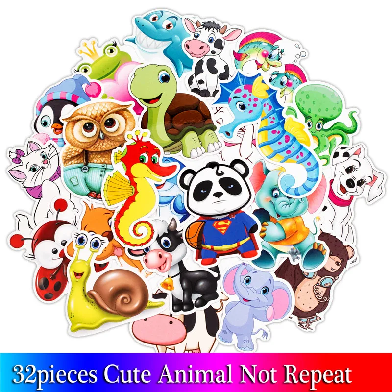 Animal Anime Stickers Funny JDM Kids Toy Sticker For DIY Luggage Laptop Skateboard Motorcycle Bike Bedroom Sticke (2)