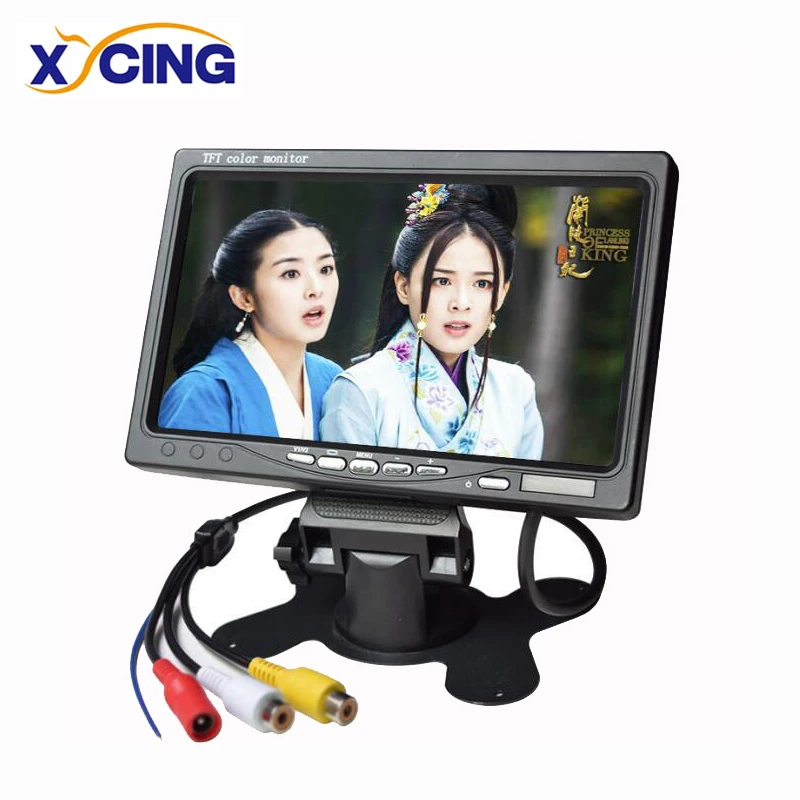 XYCING 7 дюймов TFT lcd цветной 800*480 автомобильный монитор для камеры наблюдения Автомобильная камера заднего вида-2 AV вход автомобильный монитор заднего вида