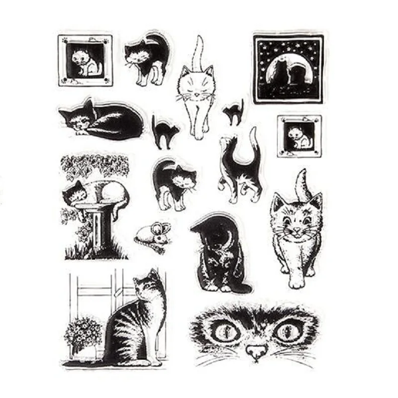

The Cat Rubber Stamp TPR Silicon Clear Stamp DIY Scrapbooking/Card Making/ Decoration Supplies craft stationery