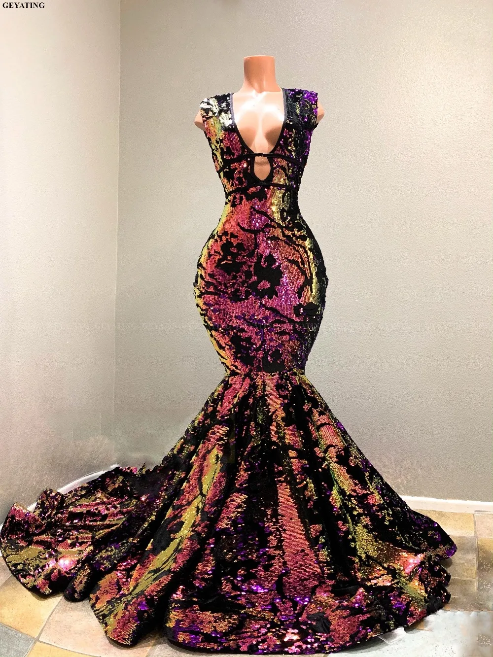 aliexpress mermaid prom dresses Mermaid Prom Dresses Red Dresses At Next Tulle One-shoulder 3D Floral Prom Dresses With Split
