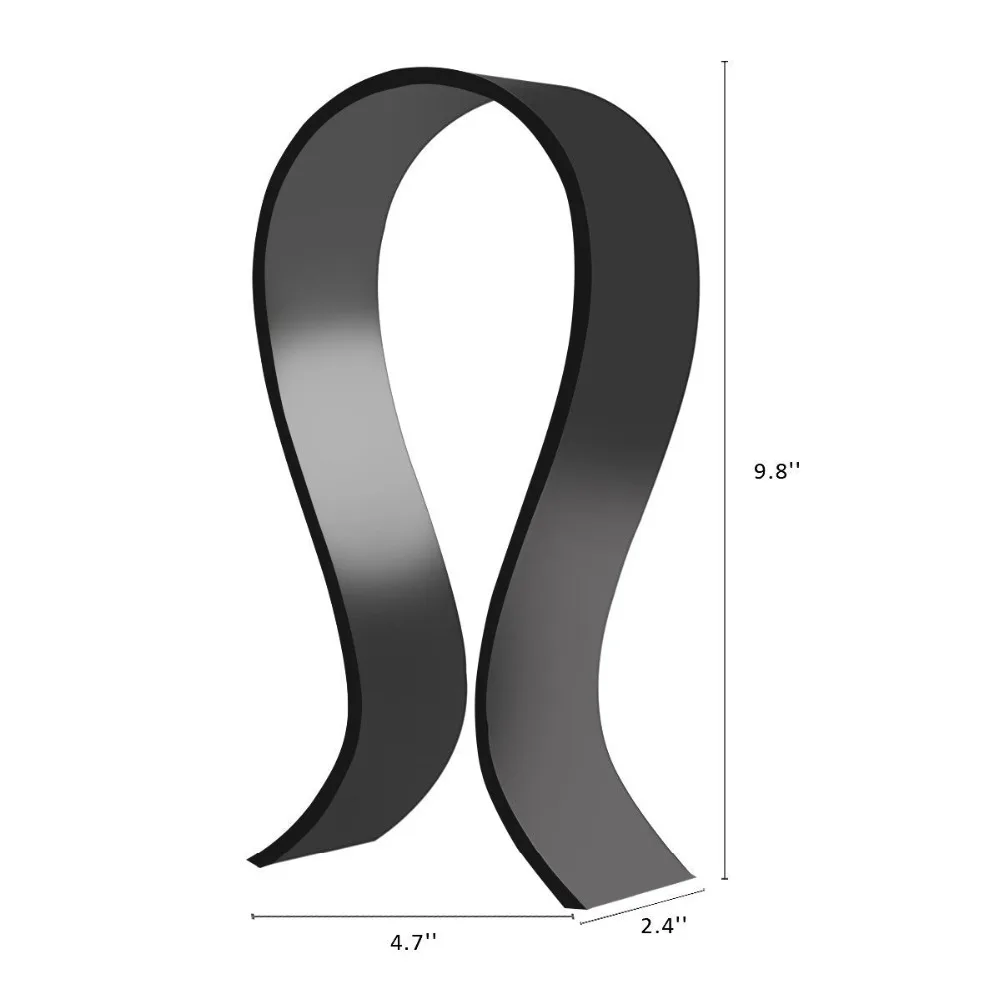 Acrylic Headphone Stand Gaming Headset Holder Hanger Extra Thick Black