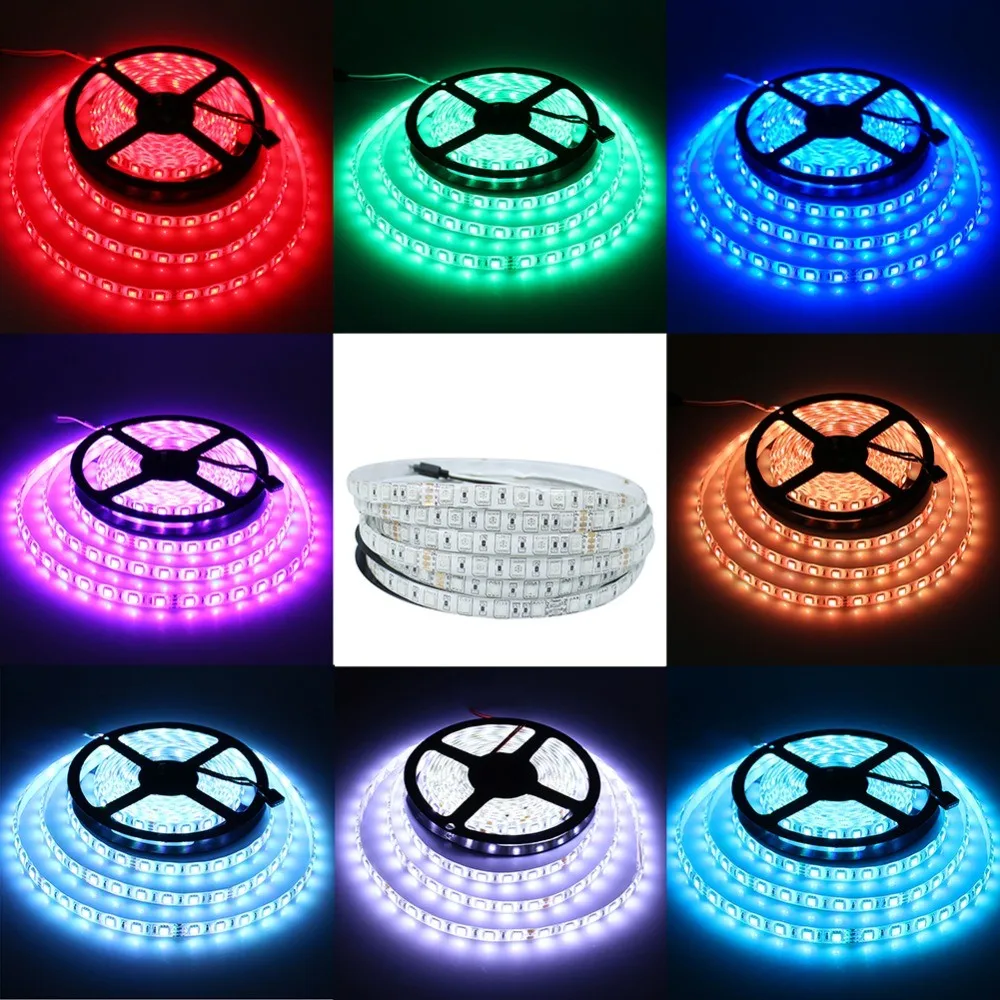 5M-LED-Strip-Light-5050-RGB-Waterproof-300Leds-Flexible-Led-Tape-Non-waterproof-DC12V-White-Warm