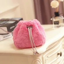 Искусственный Мягкий мех ведро женская сумочка для монет, детский Органайзер Кошелек маленький чехол для телефона сумка для денег, сумочки известного бренда carteira bolsa feminina для девочек