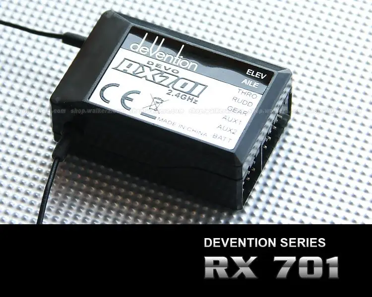 

Walkera Original RX701 2.4Ghz 7ch Receiver For Devo 6 7 8 12 Channel Transmitter P3