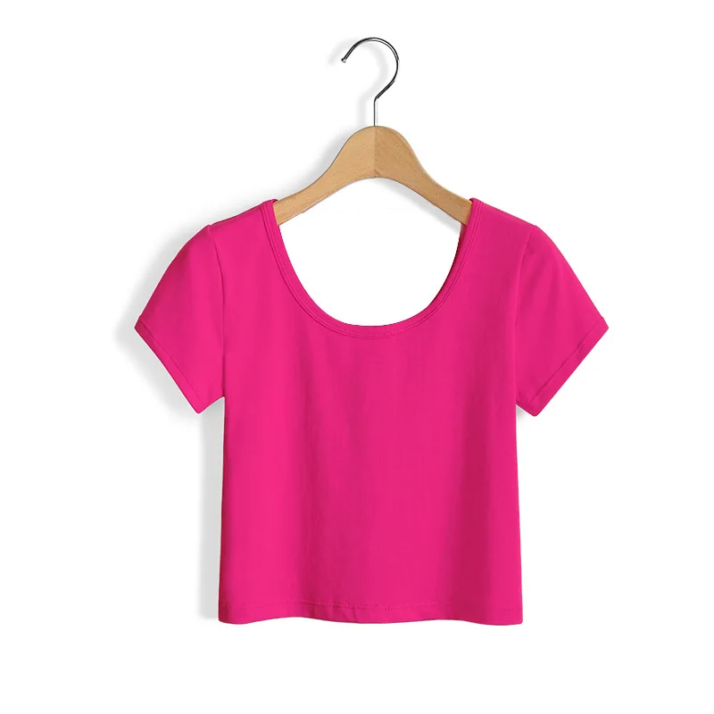 Женская футболка с цветочным принтом, с вышивкой, с пупком, с коротким рукавом, сексуальный топ, с вырезом, Contra, белая футболка - Цвет: color5