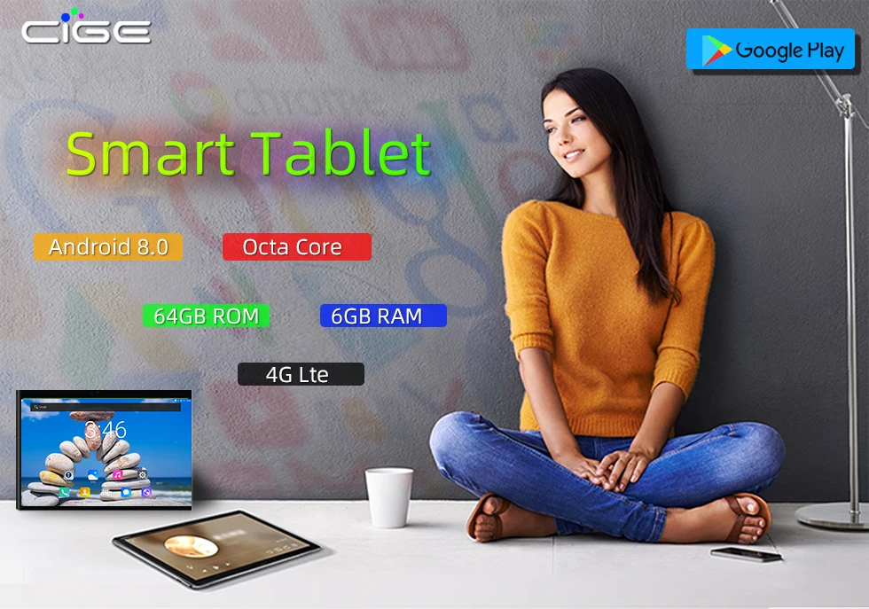 CIGE N9 ips игровой ПК 2.5D очки закаленные планшеты для телефонов 10,1 дюймов Android 8,0 1280x800 64 ГБ rom планшетный ПК 6 Гб Ram 8MP