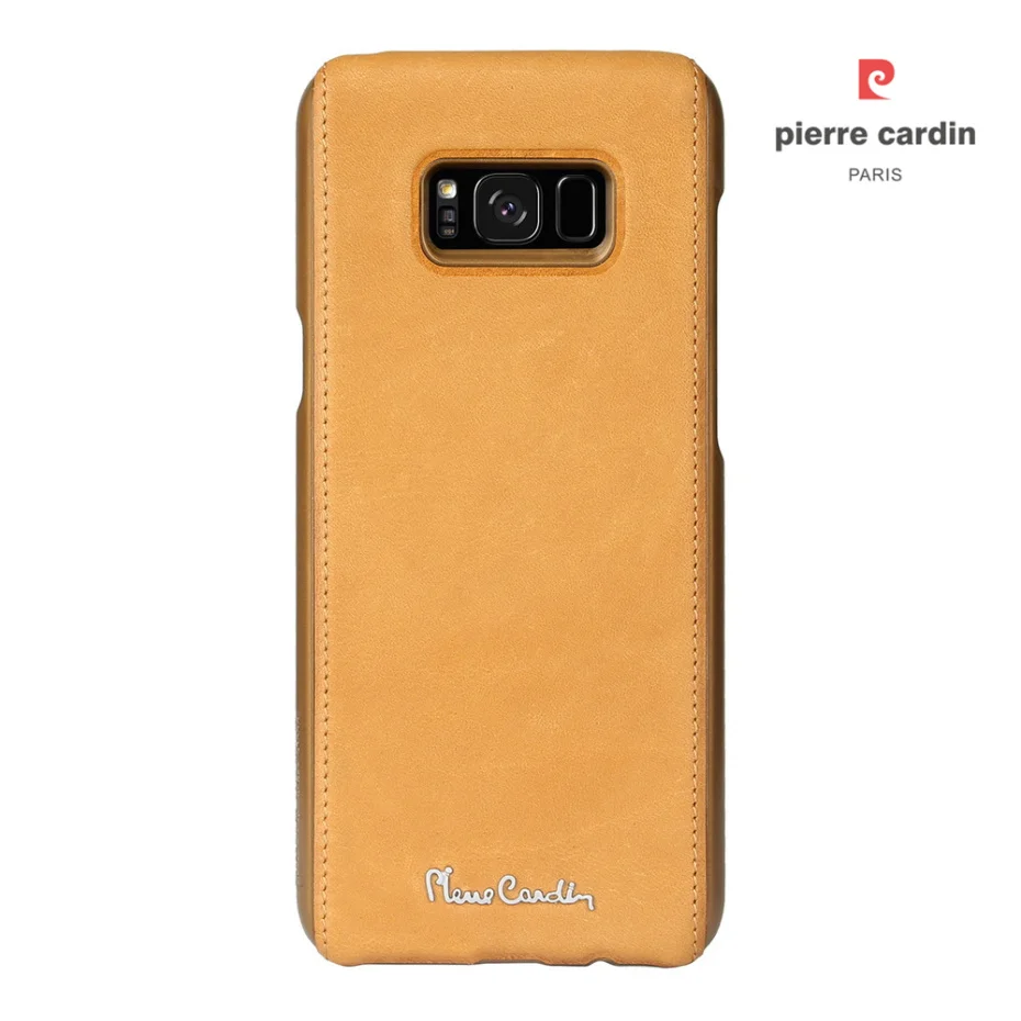 Чехол Pierre Cardin из натуральной кожи для samsung Galaxy S8/S8 Plus, роскошный тонкий жесткий чехол с металлическим логотипом для samsung S8, сумка