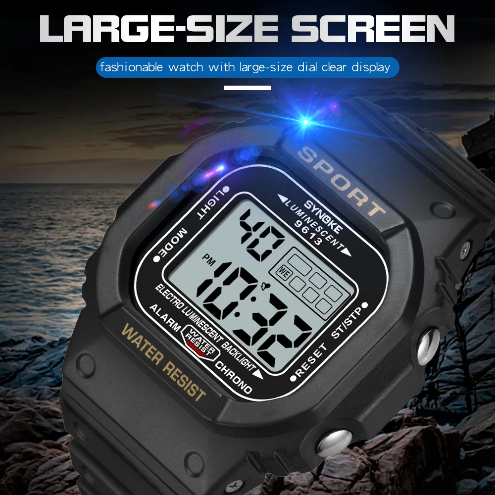 SYNOKE, брендовые цифровые часы, мужские часы, Relojes De Mano Para Hombre, крутые, военные, Reloj Man Saat Erkek, мужские часы