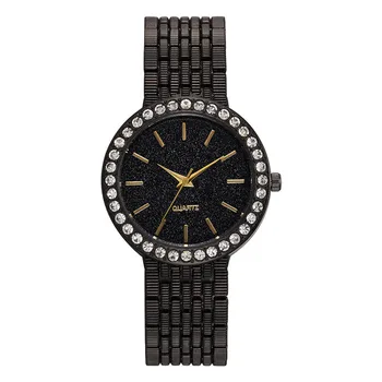 

Fashion Temperament Fashion Steel Belt Ladies Diamond Men and Women Gift Quartz Ladies Watch Crystal Golden Wrist Watch