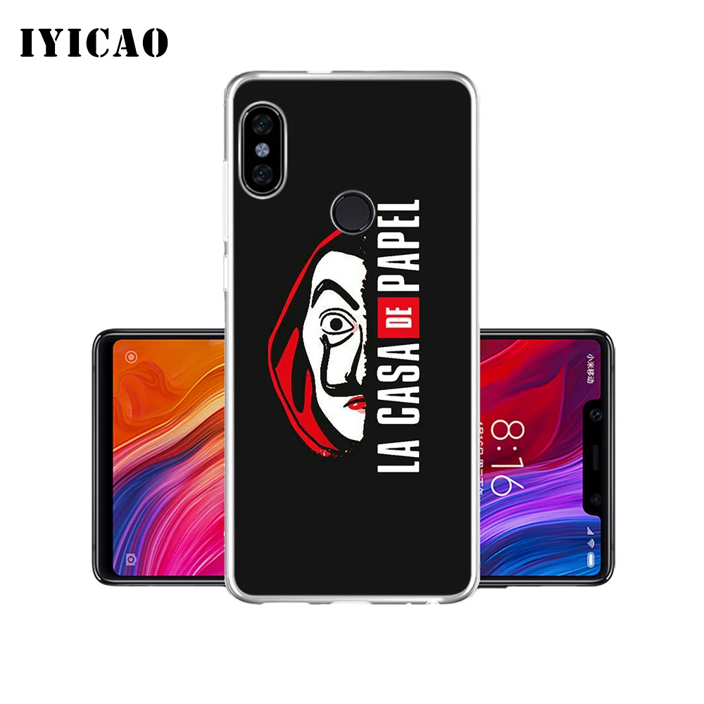 IYICAO La Casa De Papel Мягкий силиконовый чехол для телефона Xiaomi Mi 9 8 SE 6 A1 A2 Lite F1 MIX2S MIX3 TPU