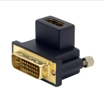 

90 Degree Up & Down Angled DVI Male to HDMI Female Swivel Adapter for Computer & HDTV & Graphics Card