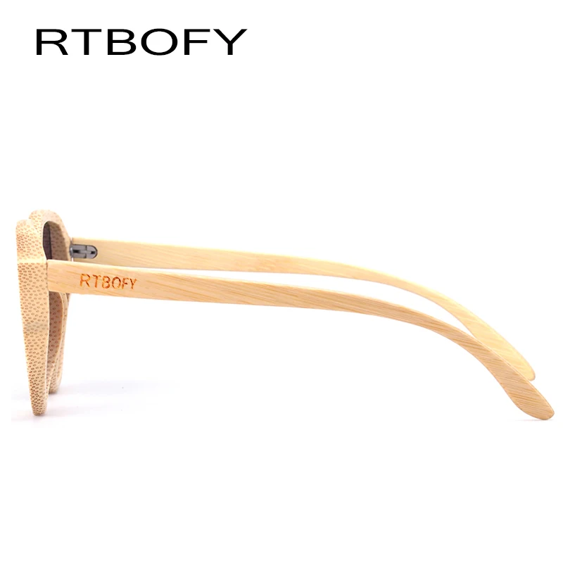 RTBOFY деревянные солнцезащитные очки для женщин поляризационные линзы с