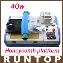 High Quality 40W 200*300mm Mini CO2 Laser Engraver Cutting Machine 3020 Laser with Honeycomb Platform