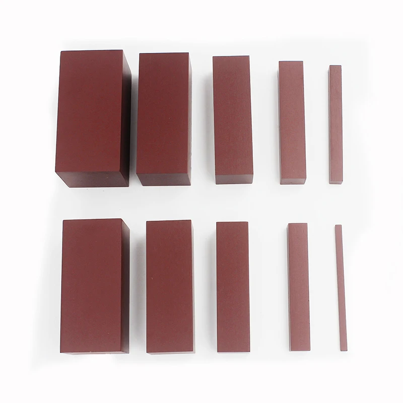 Hot Sale Montessori Materials Wooden Mathematics Toys Brown Stairs Small Size Width 0.7-7CM Early Maths Toy Children's Day Gift 3